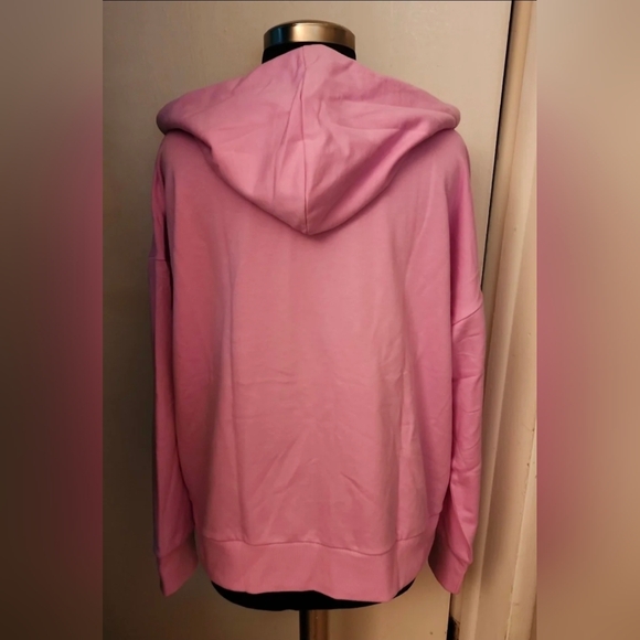 Womens Time and Tru Long Sleeve SUPER SOFT PINK Fleece Hooded Jacket Hoodie XL - Picture 9 of 9